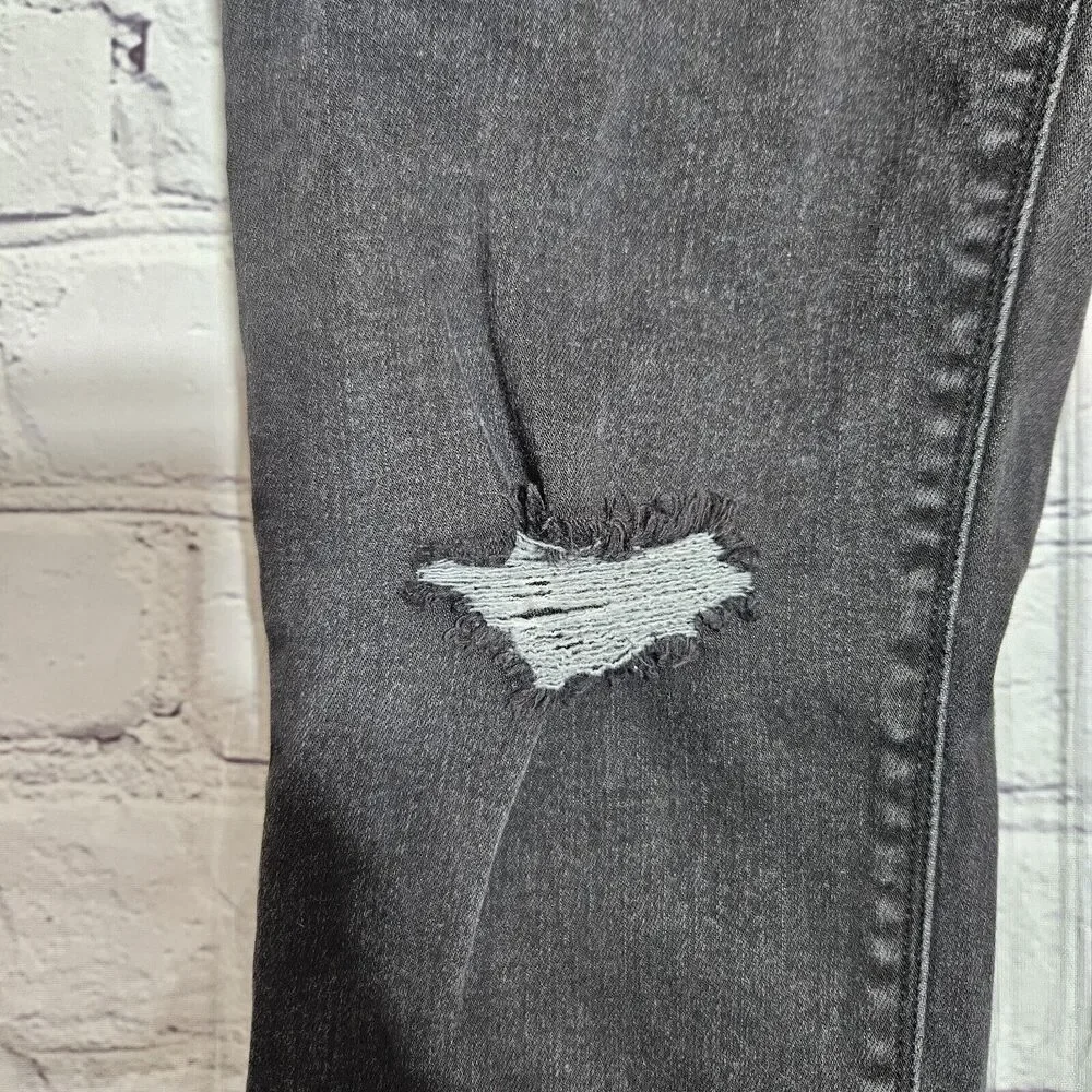 Spanx Jeans Womens Large L Black Ankle Skinny Stretch Distressed 20213R - Picture 3 of 16